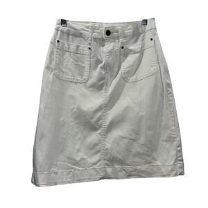 Boden White Denim A-Line Skirt – Size 4L
